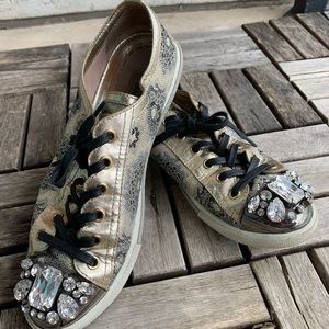 Miu Miu Embellished Jewel Sneakers